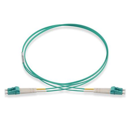 ACTFP2L1M35M30 Schneider Electric LC to LC Duplex Multi Mode OM3 Fibre Optic Cable, 50μm, Light Blue, 3m