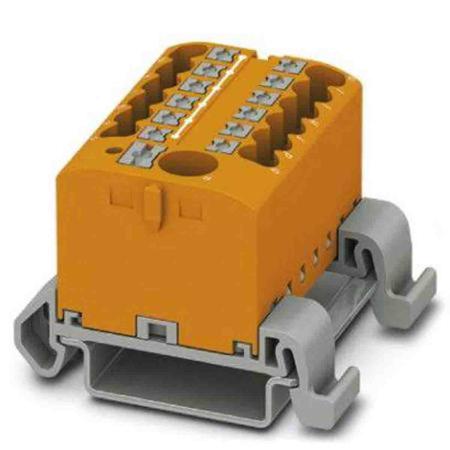 3273238 Phoenix Contact Distribution Block, 13 Way, 4mm², 24A, 690 V, Orange
