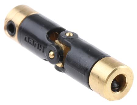 103.06.1616 Huco Universal Joint , Single, Plain, Bore 1/8 x 1/8in, 27.2mm Length