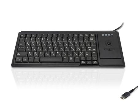 KYB500-K82D-CY-C Ceratech  Wired USB Trackball Keyboard, QWERTY (Cyrillic), Black