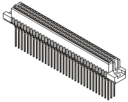 09032646861 HARTING 09 03 64 Way 2.54mm Pitch, Type C Class C2, 3 Row, Straight DIN 41612 Connector, Socket