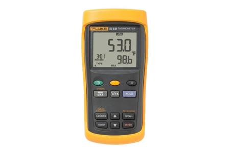 3621096 Fluke , E, J, K, N, R, S, T Input Wired Digital Thermometer, for Industrial Use