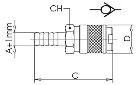 176-1932 BARBED BODY 8MM