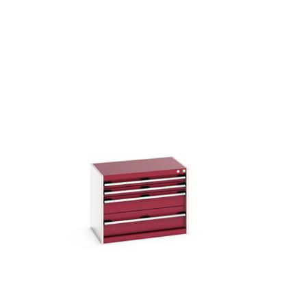 40012093-24V Bott 4 Cabinet, Steel, 600mm x 525mm x 800mm, Red