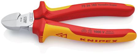 70 26 160 Knipex Knipex VDE/1000V Insulated Diagonal Cutter