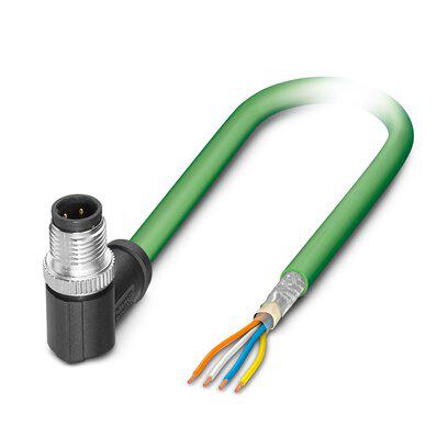 1416744 Phoenix ContactNBC, 10m Cat5, Green M12 to Male M12, Shielded Shielded, Terminated Polyurethane Sheath