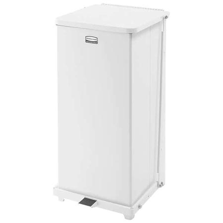 FGST24EPLWH Rubbermaid Commercial Products 90L White Pedal Galvanised Steel Dustbin
