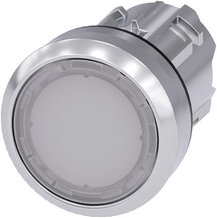 3SU1051-0AA60-0AA0 Siemens SIRIUS ACT 3SU10 Series White Latching Push Button Head, 22mm Cutout, IP66, IP67, IP69K