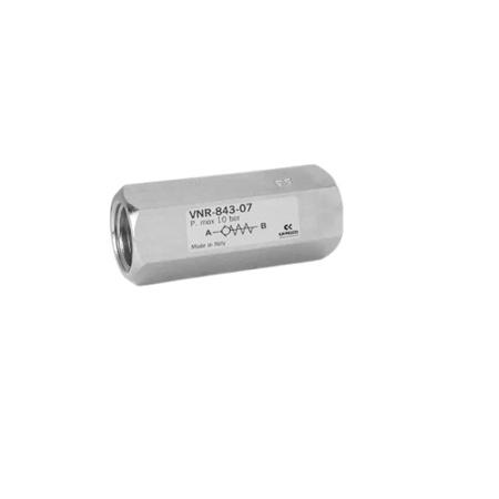 VNR-843-07 Camozzi VNR Non Return Valve G 1/4 Female Inlet, G 1/4 Female Outlet, 0.2 → 10bar