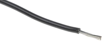 873-9936 RS PRO Black 0.2mm² Hook Up Wire, 24 AWG, 11/0.16 mm, 100m, PVC Insulation