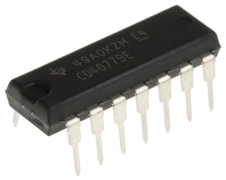 CD4077BE Texas Instruments , Quad 2-Input XNOR Logic Gate, 14-Pin PDIP