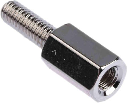 221-134 RS PRO Standoff, M3 x M3 Thread, 8mm Body, Brass, Male/Female, 8mm Stud