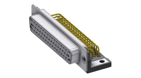 DTS50SYC/2M63UN Deltron Connectors DTX 50 Way Right Angle D-sub Connector Socket, 2.77mm Pitch, with Screw Locks