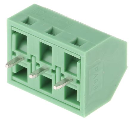 1869224 Phoenix Contact SMKDSN 1.5/3-5.08 Series PCB Terminal Block, 3-Contact, 5mm Pitch, Through Hole Mount, 1-Row, Screw