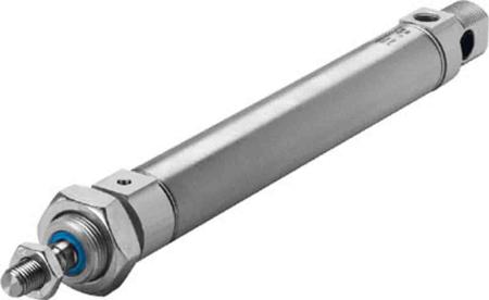 ESNU-25-25-P-A Festo Pneumatic Roundline Cylinder 25mm Bore, 25mm Stroke, ESNU Series, Single Acting