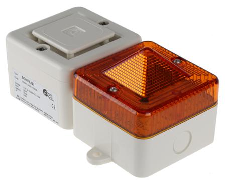 SONFL1XAC115W-A e2s SONFL1X Sounder Beacon 100dB, Amber Xenon, 115 V ac