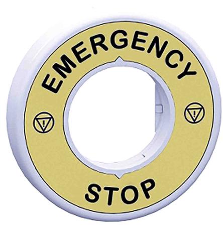 ZBY9W2G330 ILL. RING 120V LED TEXT EMERGENCY STOP