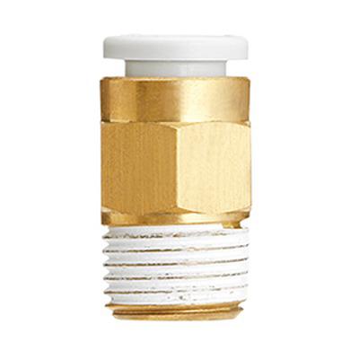 KQ2H06-U02N SMC KQ2 Series Male Connector, 6 mm to R 1/4 Male, Threaded-to-Tube Connection Style,