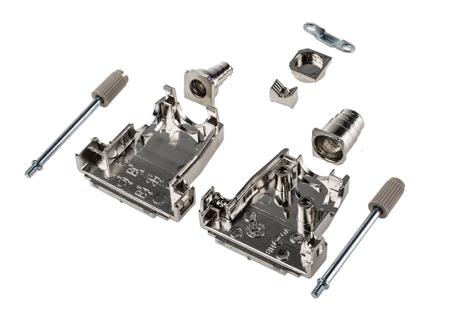 MHDSSK-M-15-L-K MH Connectors MHDSSK-T/M Series ABS Angled, Straight D Sub Backshell, 15 Way, Strain Relief