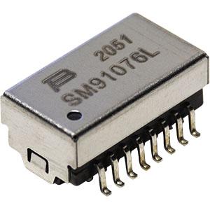 SM91076L-E Surface Mount Lan Ethernet Transformer, 13.30 x 7.40mm