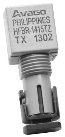 HFBR-1415TZ Broadcom , 160MBd Fibre Optic Transmitter 820nm, ST ST Connector, 27.2 x 12.7 x 10.2mm