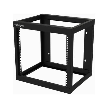 RK919WALLO 9U Server Rack With Steel 2-Post Frame in Black