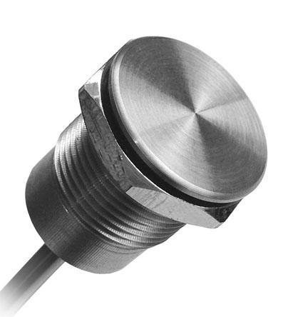MPZ016/F Bulgin Piezo Switch, Momentary, IP68, IP69K, Wire Lead, 1 A @ 24 V dc, -40 → +85°C Grey