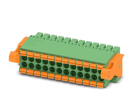 1790580 Phoenix Contact, 3.5mm Pitch, DFMC 1.5/12-ST-3.5-LR, 24 Way, Pluggable Terminal Block, Plug, Cable Mount, Spring Cage