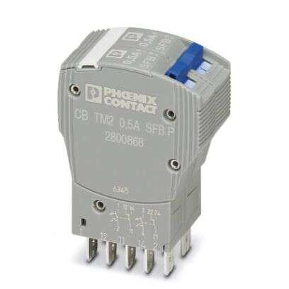 2800868 Phoenix Contact Thermal Circuit Breaker - CB TM2 2 Pole 80V dc Voltage Rating, 500mA Current Rating