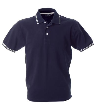 988980-M-NAVY JRC 988980 Navy 100% Cotton Polo Shirt, UK- M, EUR- M