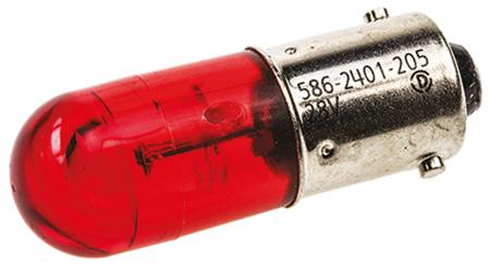 5862401205F Dialight Red LED Indicator Lamp, 28V dc, BA9s Base, 10mm Diameter, 525mcd