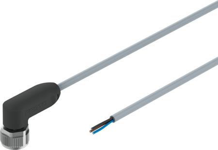 NEBA-M12W5P-U-5-N-LE3 Festo Right Angle Male M12 to Unterminated Actuator/Sensor Cable, 5m