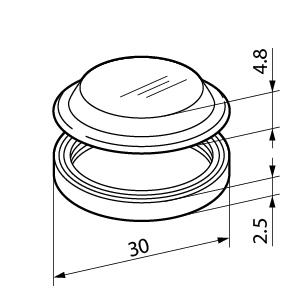 AT4002 NKK Switches Dust Cover, For Use With LB Series Pushbutton Switch