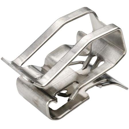 151-00982-MSC2-SS304-ML HellermannTyton Cable Clamp Metal Clip On Stainless Steel Clip, 7.6mm Max. Bundle