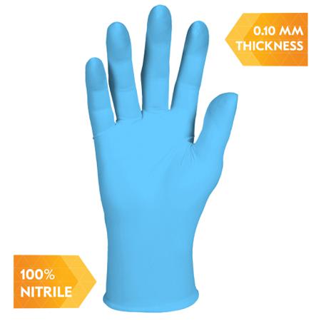 54189 Kimberly Clark G10 Blue Powdered Nitrile Disposable Gloves, Size XL, No, 1000 per Pack