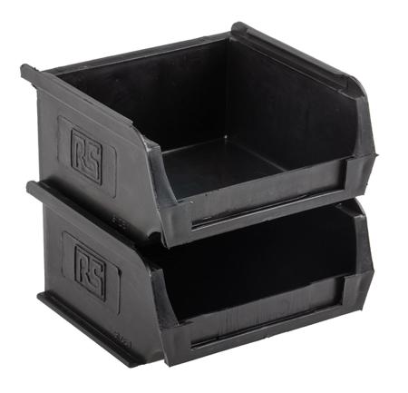 550-319 Conductive Carbon, Polypropylene ESD Bin, 100 x 90 x 50mm