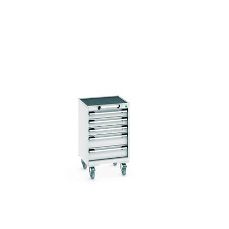 40402132-16V Bott, 5 Drawer Sheet Steel Floor Standing Storage Cabinet, 525 X 525 X 885mm