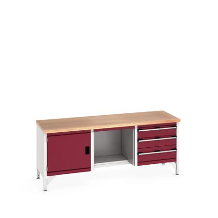 41002070-24V Bott 41002070.24V Sheet Steel Workbench, 840mm x 750mm x 2000mm