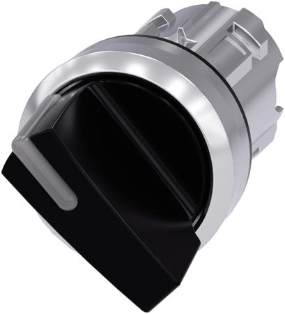 3SU1052-2BF10-0AA0 Siemens SIRIUS ACT 3SU10 Series 2 Position Selector Switch Head, 22mm Cutout, Black Handle