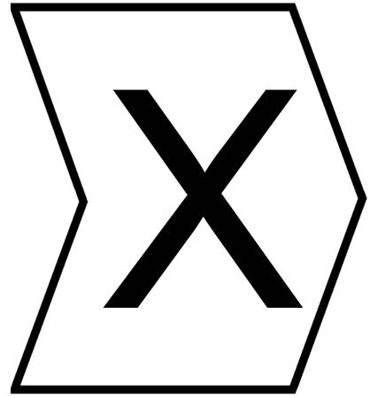 901-10440 HellermannTyton Helagrip Slide On Cable Marker, Pre-printed X Black on White 1 → 3mm Dia. Range