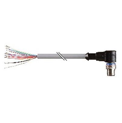 X67CA0I51-0020 B&R Right Angle Male 12 way M12 to Unterminated Actuator/Sensor Cable, 2m