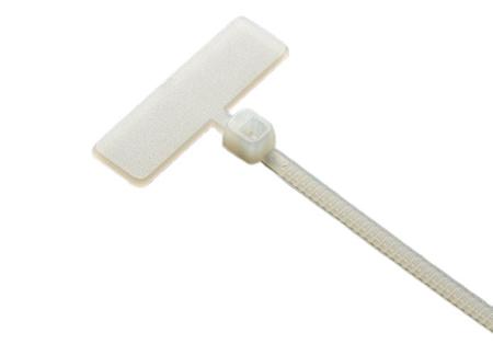 603-234 RS PRO Cable Ties, 111mm x 2.6mm, Natural Nylon, Pk-100