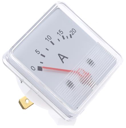 F3PAM1801-20A HOBUT F3PAM Analogue Panel Ammeter 20A DC, ±8 % Moving Iron