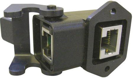 09452251108 HARTING Han 3A RJ45 Series Female RJ45 Connector, Feed Through Right Angle