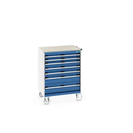 40402162-11V Bott, 7 Drawer Sheet Steel Floor Standing Cabinet, 800 X 650 X 1090mm