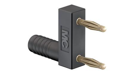 63-9848-21 Staubli Black Plug Banana Connector, 2mm Connector, Socket Termination, 10A, 30V, Gold Plating