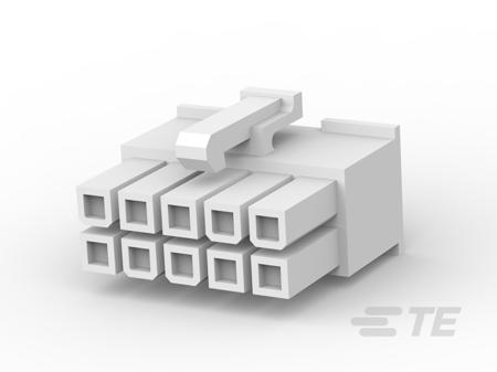 1-1586019-0 TE Connectivity VAL-U-LOK, 4.2mm Pitch, 10 Way, 2 Row Female Connector Housing