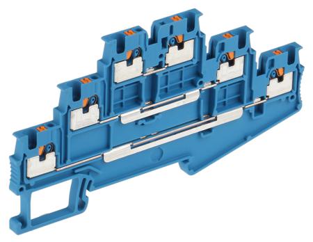3213726 Phoenix Contact  PT 1.5/S-3L BU Series Blue, 0.14 → 1.5mm², Triple-Level, Push In Termination