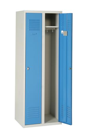 CVP312DSP 2 Door Vented Metal Blue, Light Grey Locker, 1800 mm x 600 mm x 500mm