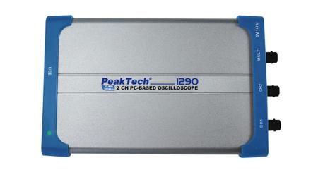 P1290 PeakTech , 25MHz PC Based Oscilloscope, 2 Analogue Channels